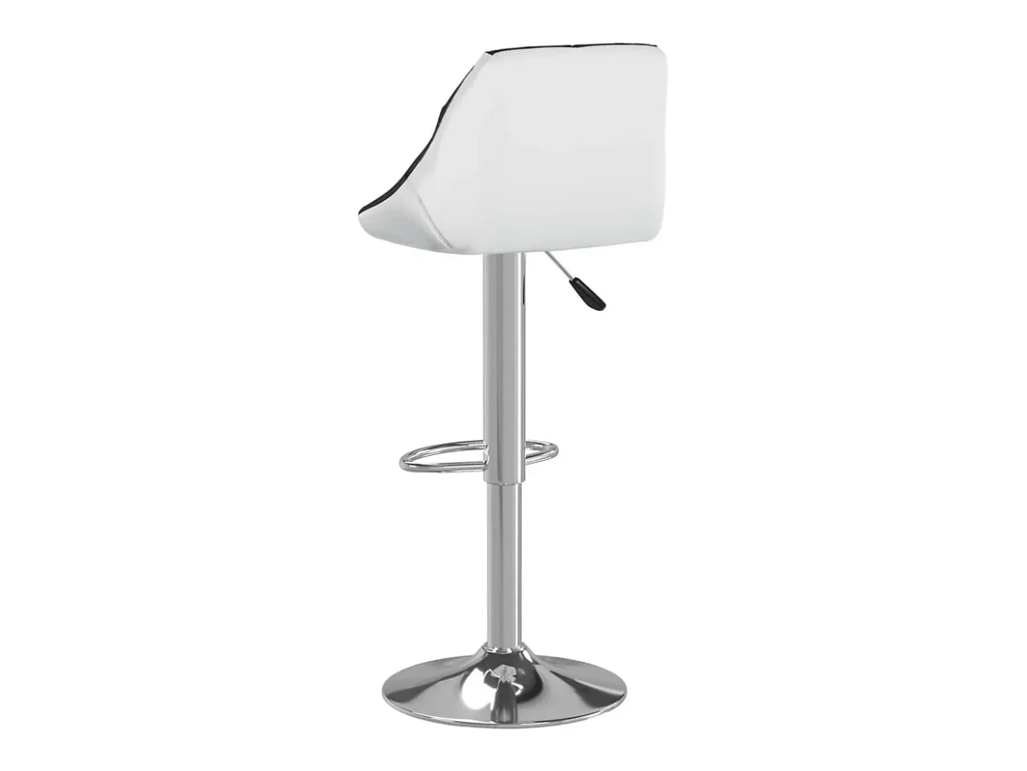 Taburetes de cocina 2 unidades cuero sintético negro y blanco