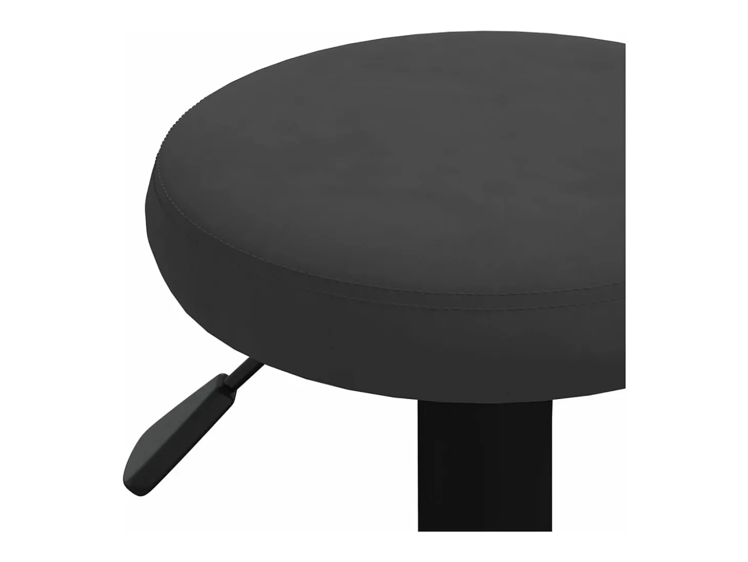 Taburetes de cocina 2 unidades terciopelo negro