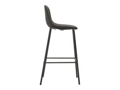 Taburetes de cocina 4 unidades tela gris oscuro