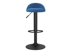 Taburetes de cocina 2 unidades terciopelo azul