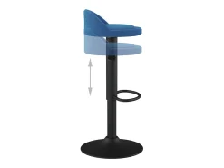 Taburetes de cocina 2 unidades terciopelo azul
