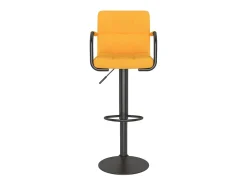 Taburetes de cocina 2 unidades tela amarillo mostaza