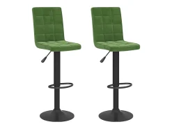 Taburetes de cocina 2 unidades terciopelo verde oscuro