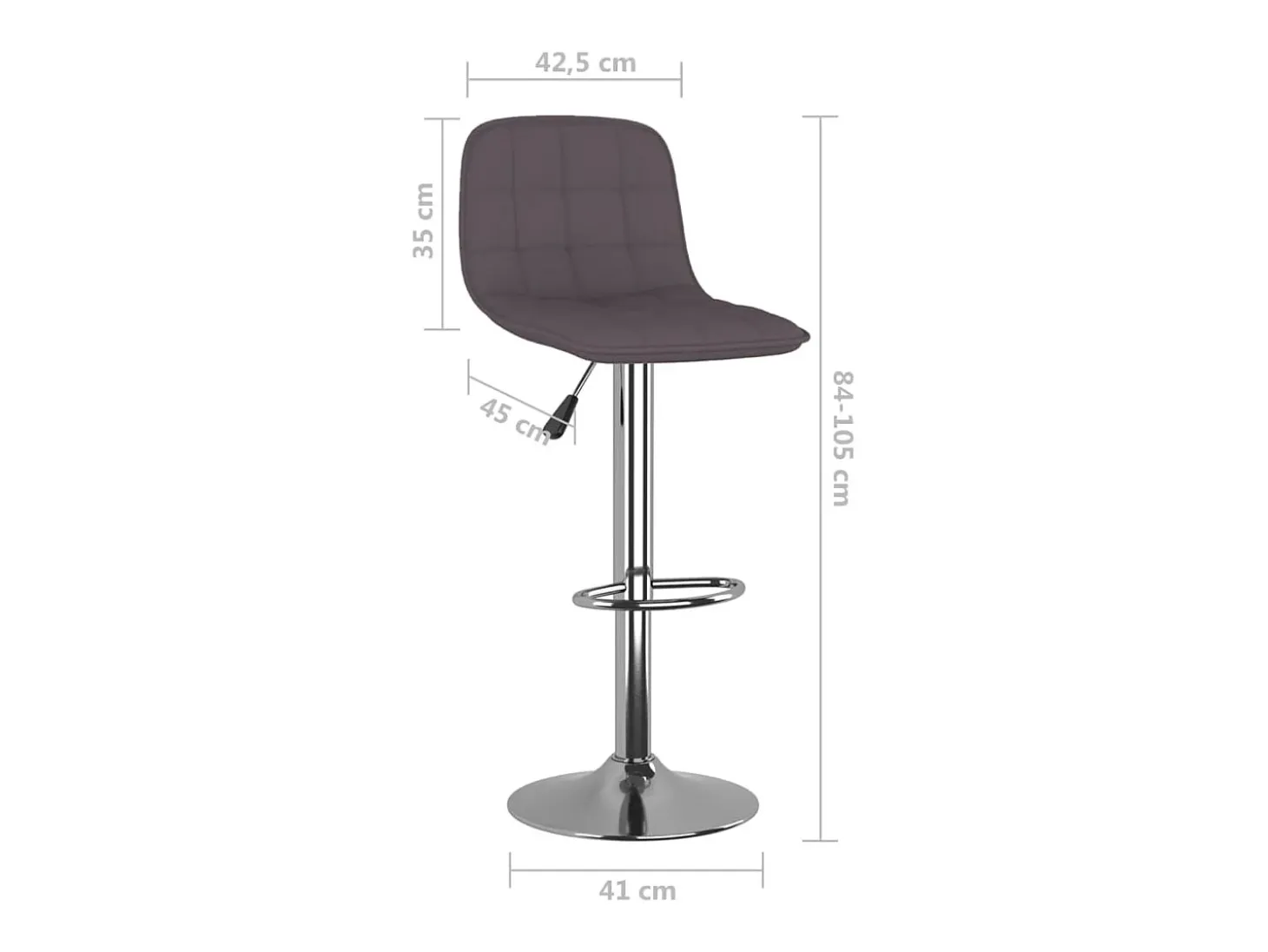 Taburetes de cocina 2 unidades tela gris taupe