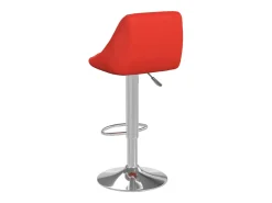 Taburetes de cocina 2 unidades cuero sintético rojo