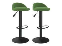 Taburetes de cocina 2 unidades terciopelo verde oscuro