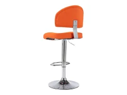 Taburetes de cocina 2 unidades cuero sintético naranja