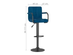 Taburetes de cocina 2 unidades terciopelo azul