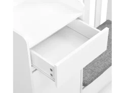 Taquilla de entrada multifuncional - con perchero y banco para guardar zapatos - MDF - Blanco