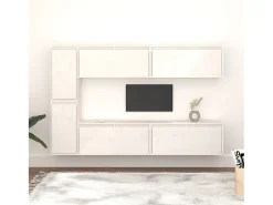 Taylor Anne Muebles para TV 6 piezas madera maciza de pino blanco