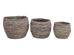 TIVOLI Set van 3 maiskolfmanden – Natuurlijk grijs