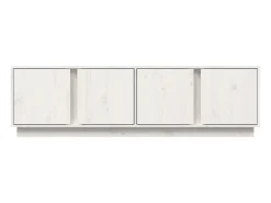 Tovis Mueble de TV madera maciza de pino blanco 140x40x40 cm