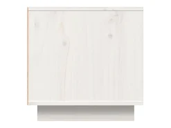 Tovis Mueble de TV madera maciza de pino blanco 140x40x40 cm