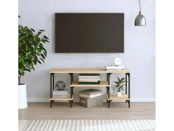 Tynir Mueble de TV madera contrachapada roble Sonoma 102x35x45,5 cm