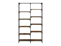 Ulrad Estantería erro madera ingeniería roble ahumado 100x32x170 cm