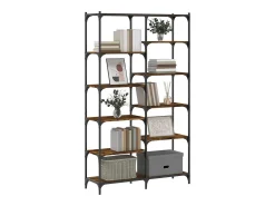 Ulrad Estantería erro madera ingeniería roble ahumado 100x32x170 cm