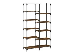 Ulrad Estantería erro madera ingeniería roble ahumado 100x32x170 cm
