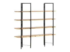 Umdir Estantería de 4 niveles madera maciza de mango 160x35x160 cm