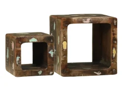 Unidad de Televisión 2 piezas Multicolor madera maciza reciclada