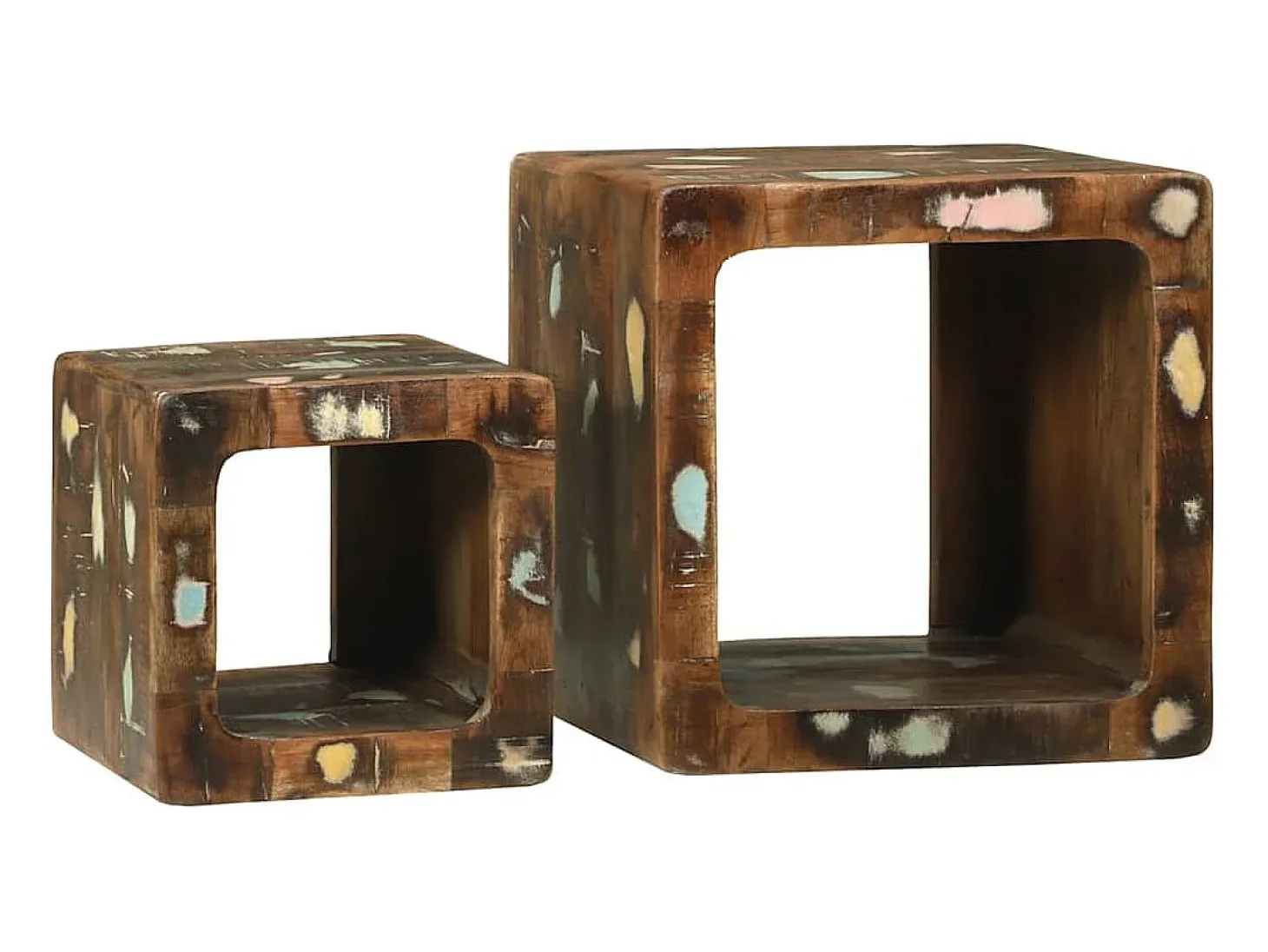 Unidad de Televisión 2 piezas Multicolor madera maciza reciclada