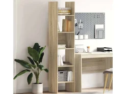 Vamdrup Estantería madera contrachapada color roble Sonoma 40x35x180 cm