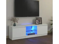 Vasil Mueble para TV con luces LED blanco 120x30x36 cm