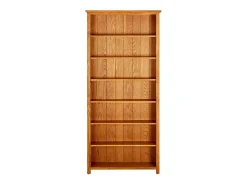 vidaX Estantería de 7 niveles de madera maciza de roble 90x22,5x200 cm