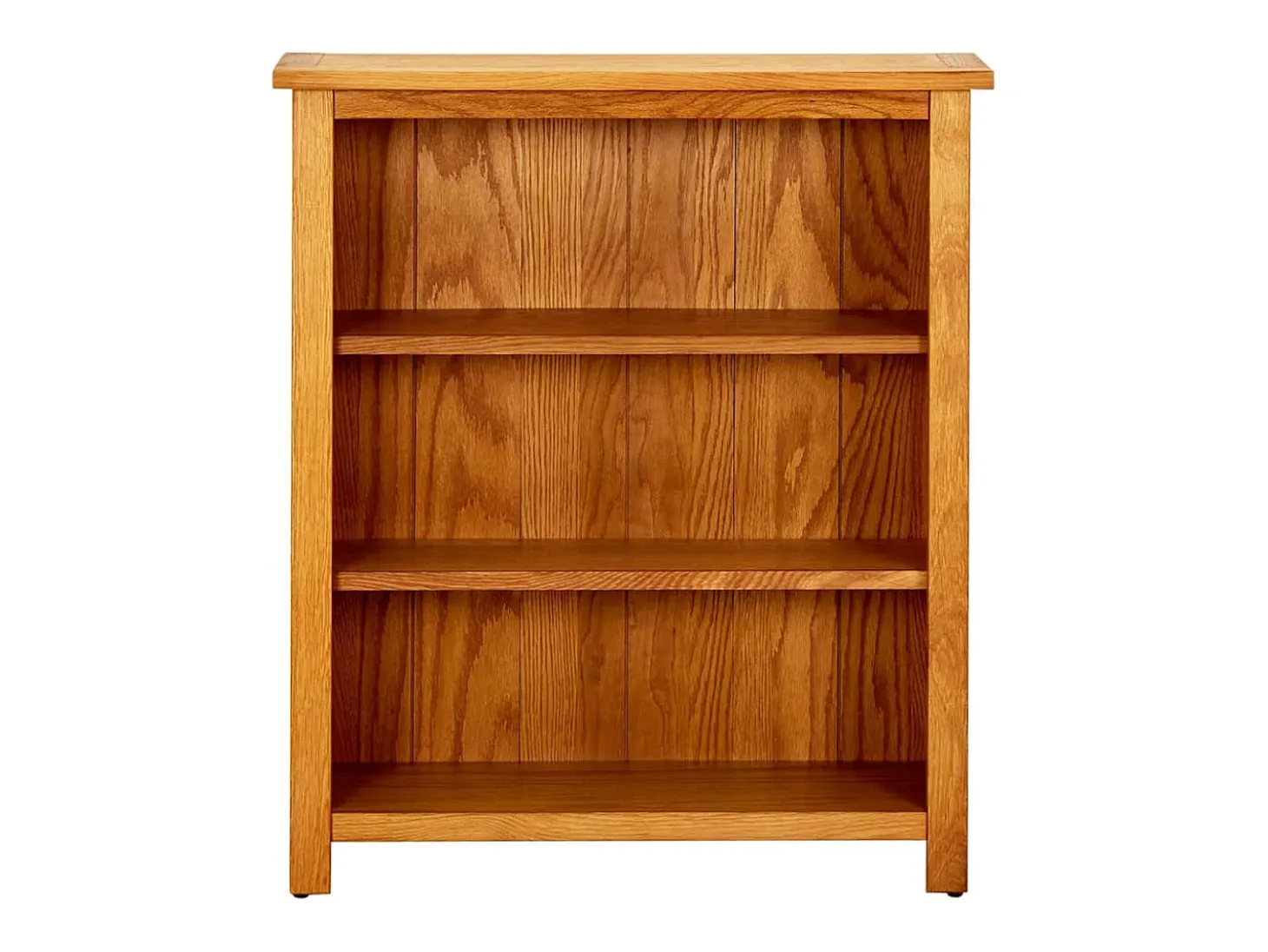 vidaX Estantería de 3 niveles de madera maciza de roble 70x22,5x82 cm