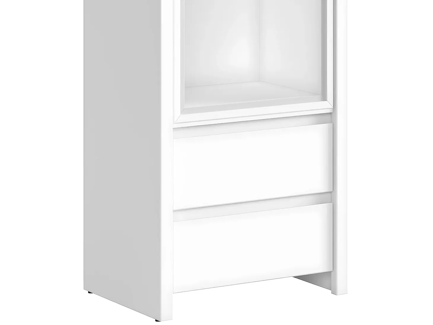 Vitrina 1 puerta 2 cajones Soren Blanco