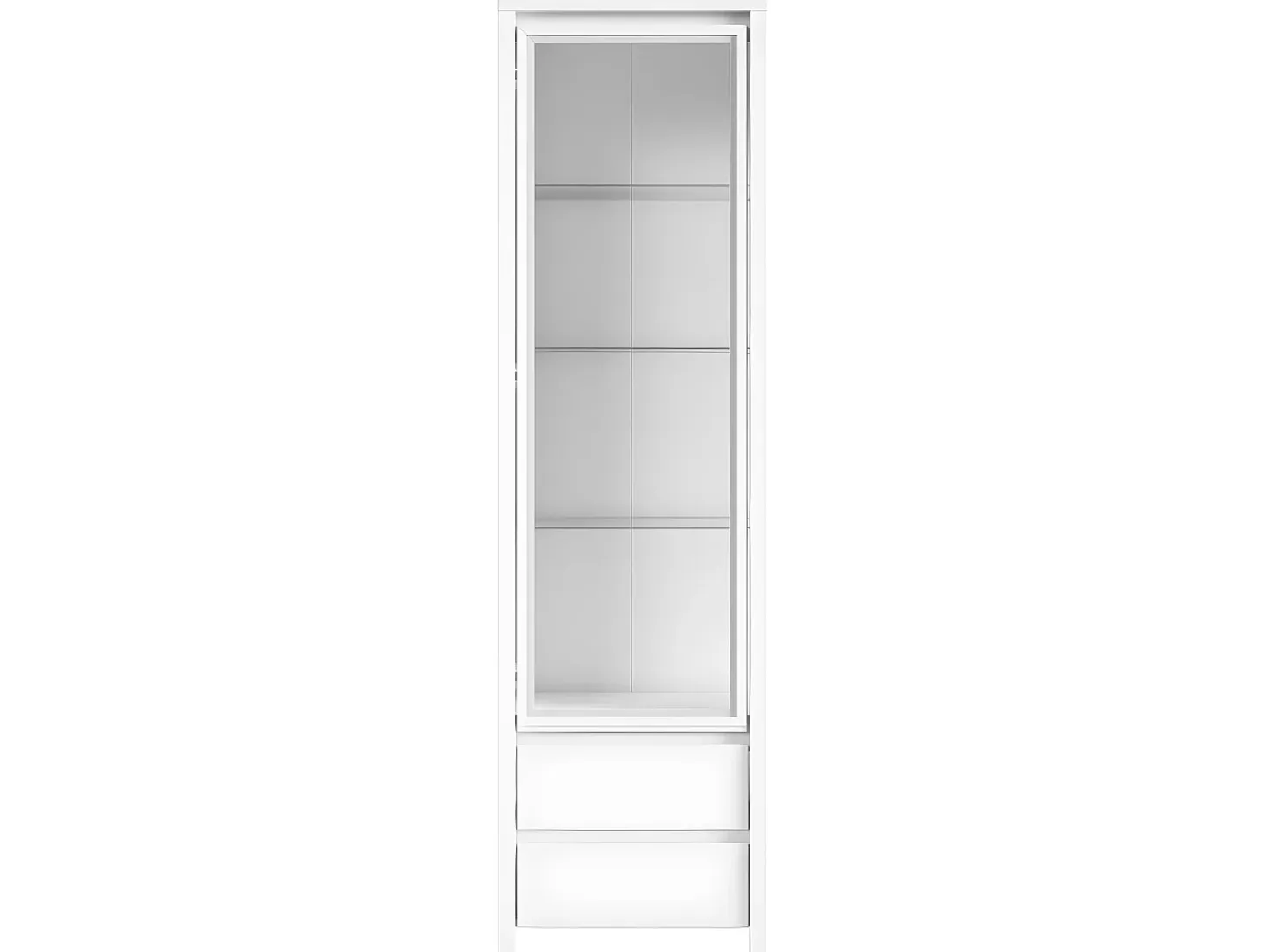 Vitrina 1 puerta 2 cajones Soren Blanco