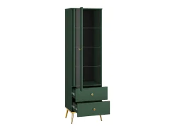 Vitrina 1 puerta 2 cajones Thalia Verde