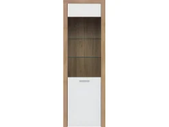 Vitrina 1 puerta Nora Blanco y Madera