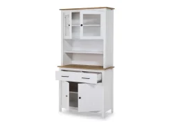 Vitrina 4 puertas 2 cajones Mariana acabado blanco 180 cm(alto) 90 cm(ancho) 40 cm(largo)