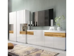 Vitrina 2 puertas apertura por la derecha Andrea Blanco y Madera
