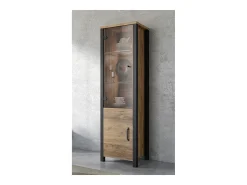 Vitrina 2 puertas Lyam Madera y Negro