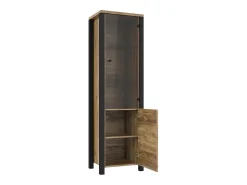 Vitrina 2 puertas Lyam Madera y Negro