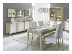 Vitrina, alacena, mueble para vajilla MALMO modelo grande + LED. Mueble estilo ESCANDINAVO ideal para su comedor.