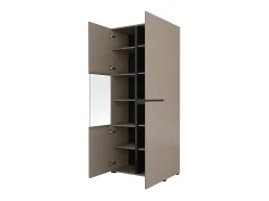 Vitrina alta 2 puertas colección HAVANA. Color beige y negro.