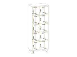 Vitrina alta de diseño NIELSEN – 2 puertas con iluminación LED integrada
