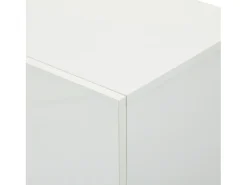 Vitrina blanca - Vitrina con 2 puertas y luces LED - almacenaje abierto - para salón y dormitorio