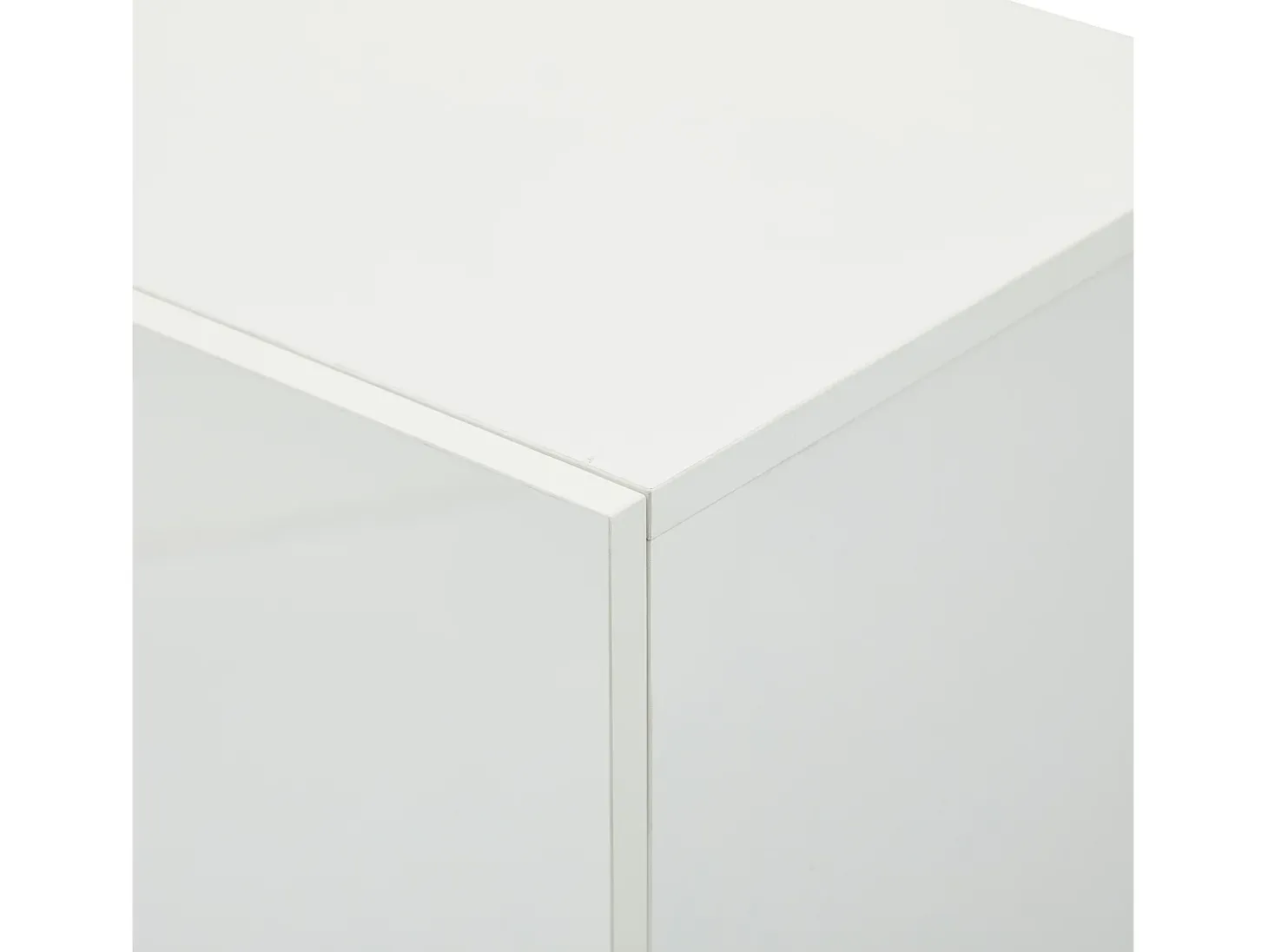 Vitrina blanca - Vitrina con 2 puertas y luces LED - almacenaje abierto - para salón y dormitorio