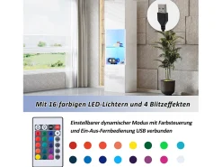 Vitrina con 2 puertas y 1 estante de cristal - 45 x 35 x 160 cm - LEDs - Tablero de partículas - Blanco brillo