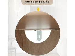 Vitrina con tira LED, puerta de cristal y cajón - Luz natural