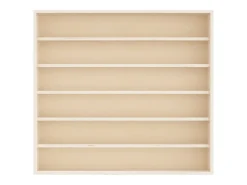 Vitrina de colección de madera con 6 estantes 60x8,5x55 cm