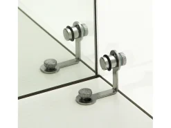 Vitrina de cristal de 163,9 x 36,49 x 80,49 cm, con estantes e iluminación LED, armario de curiosidades de doble puerta.