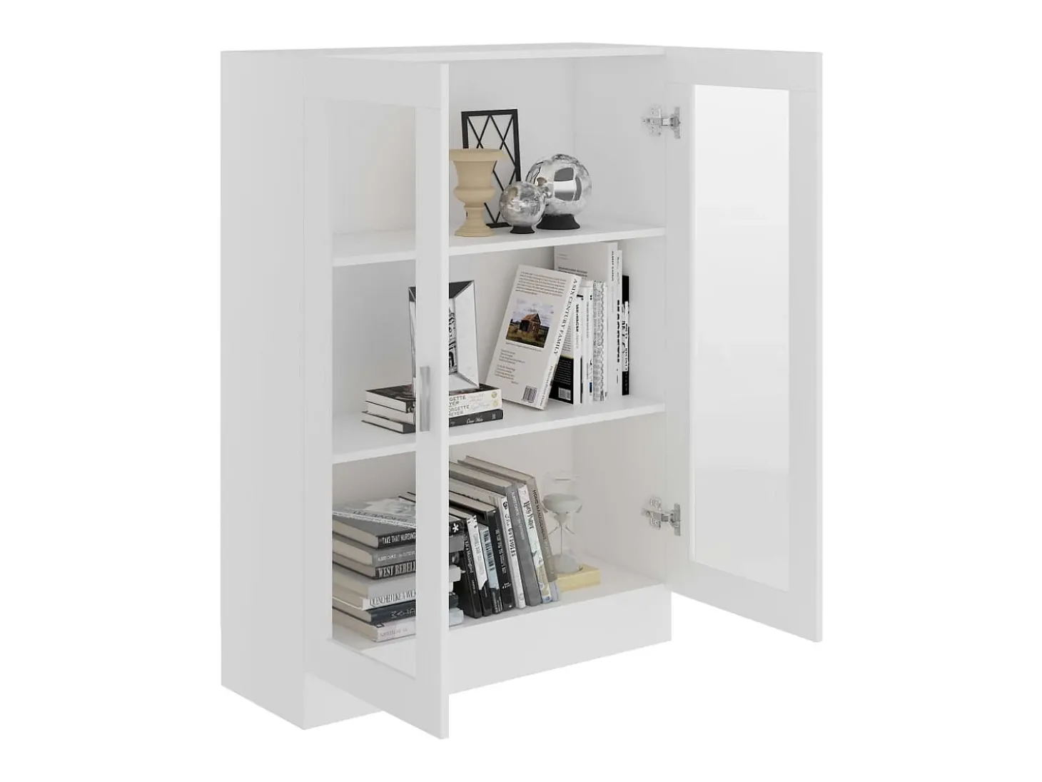 Vitrina de madera contrachapada blanco 82,5x30,5x115 cm ES980488