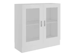 Vitrina de madera contrachapada blanco 82,5x30,5x80 cm