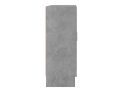 Vitrina de madera contrachapada gris hormigón 82,5x30,5x80 cm