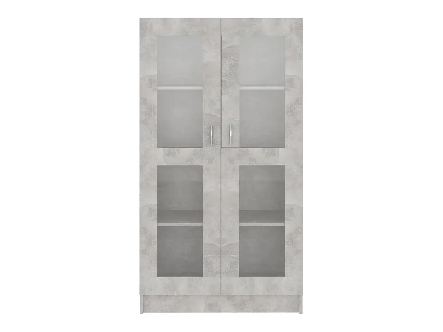 Vitrina de madera contrachapada gris hormigón 82,5x30,5x150cm
