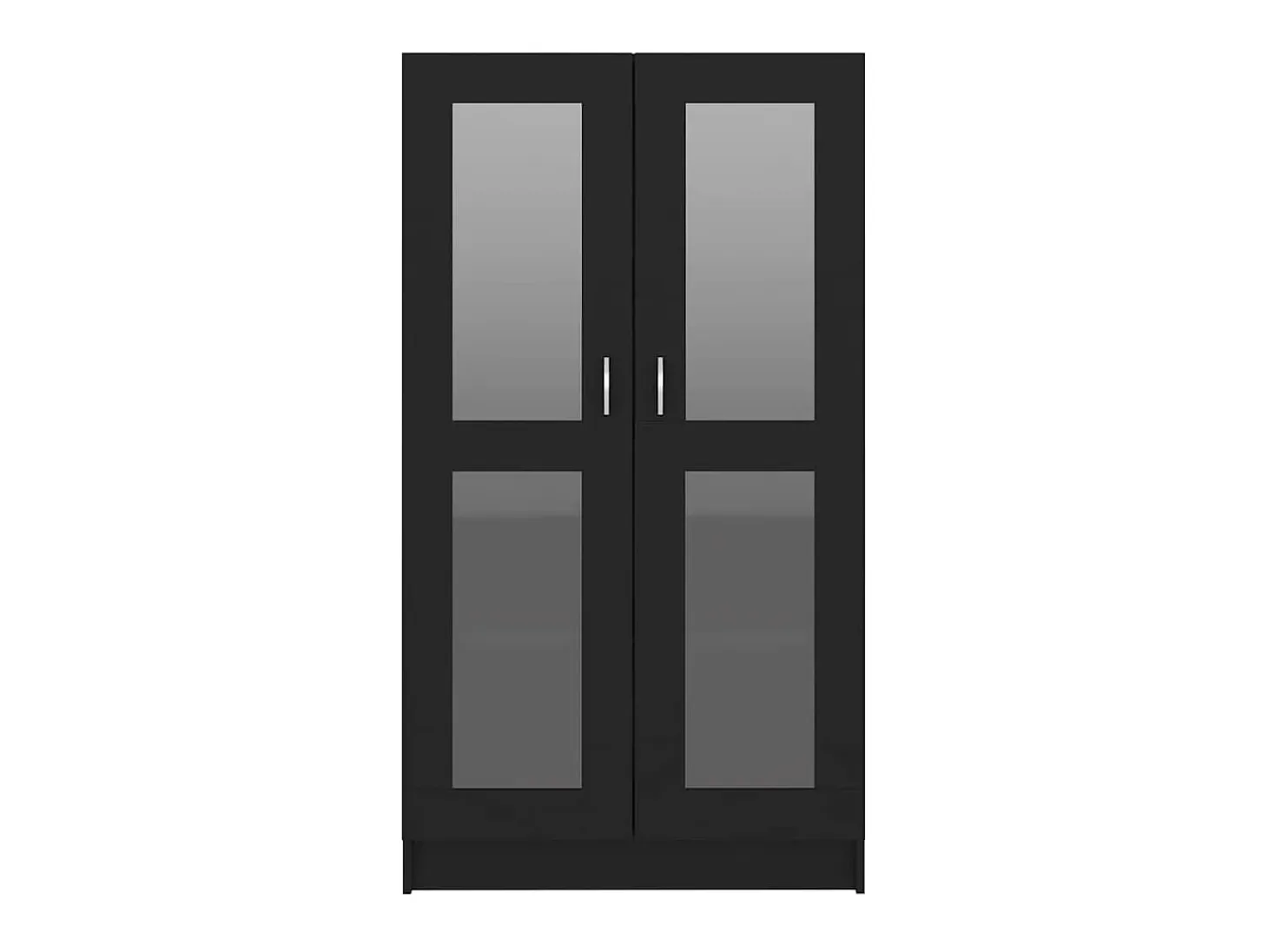 Vitrina de madera contrachapada negro 82,5x30,5x150 cm